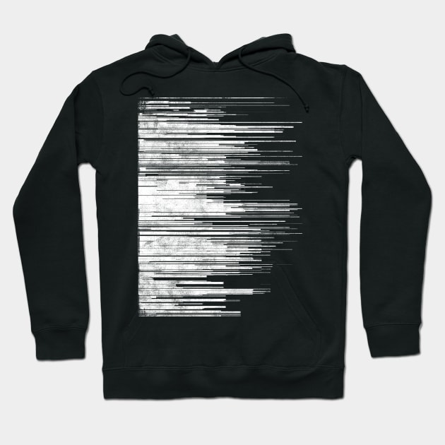 White Noise - Glitch Art - Audio Sound Wave Abstract Hoodie by bulografik